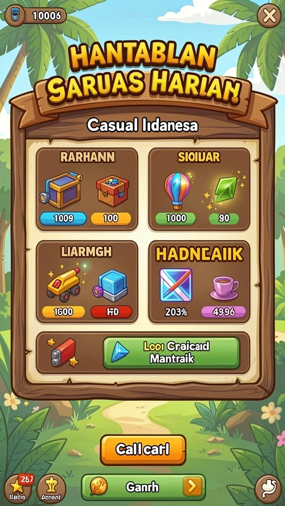 Tangkapan layar ini memperlihatkan mode kustomisasi karakter.
