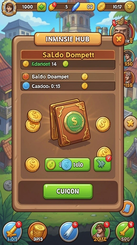 Menampilkan grafis detail dari level baru.