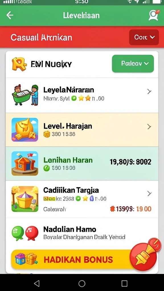 Diverse game slot dengan tema unik.