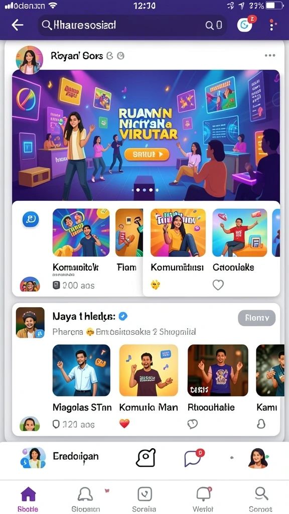 Interaksi sosial antarpemain yang seru.