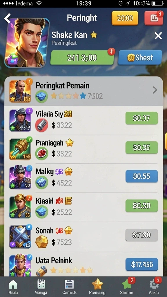 Screenshot menunjukkan tampilan utama aplikasi GACOR305.