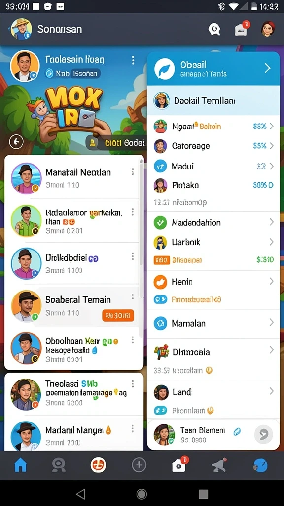 Tampilan menu awal yang menarik dan mudah dinavigasi.