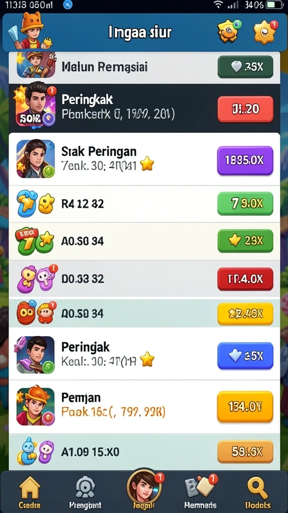Tampilan awal permainan yang menarik dan intuitif.
