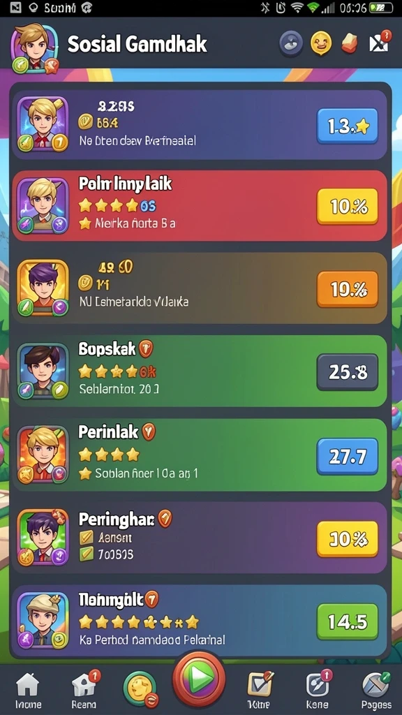 Skenario level menantang yang seru.
