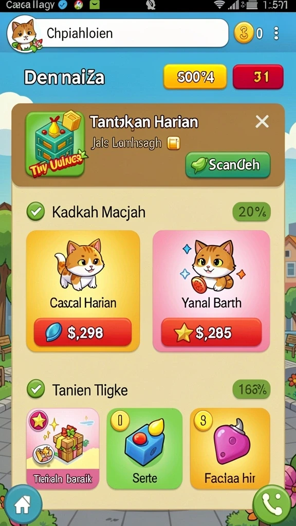 Tampilan antarmuka yang menarik dan modern.