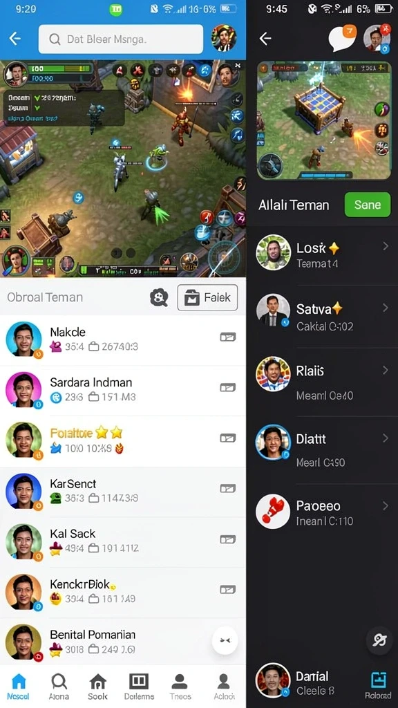 Tampilan grafis yang memukau dan detail arena.