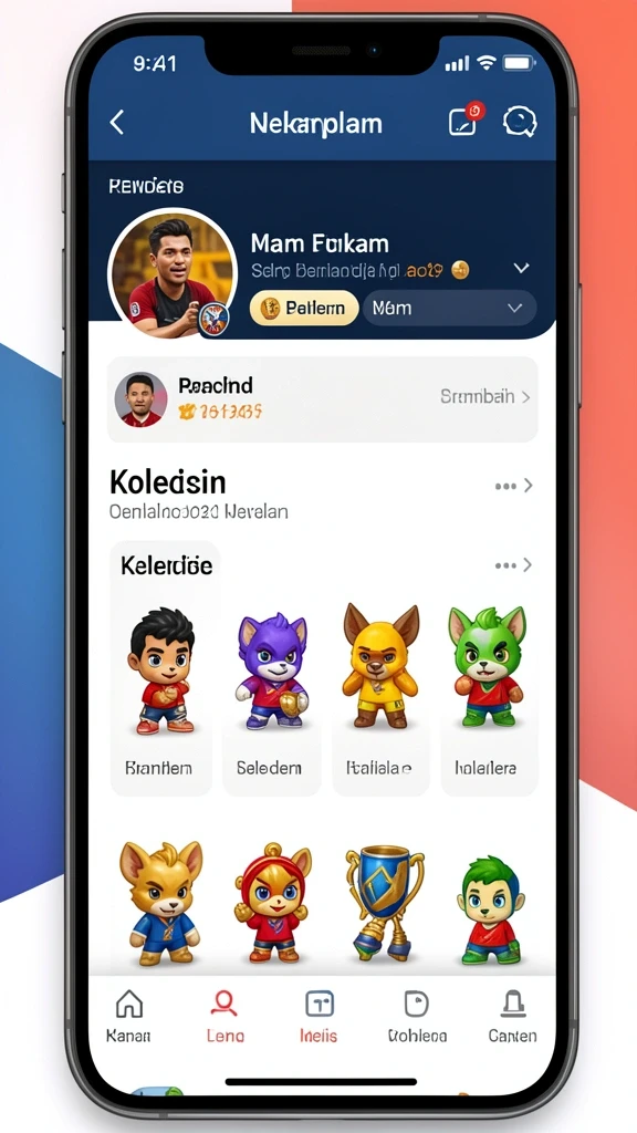 Berbagai karakter unik yang dapat dipilih.