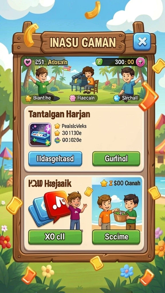 Screenshot pemandangan indah dalam dunia Y89.